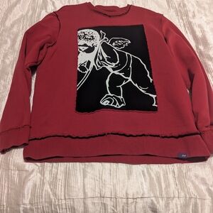 PRPS Men's Red Sweatshirt with Graphic Design PRPS Logo